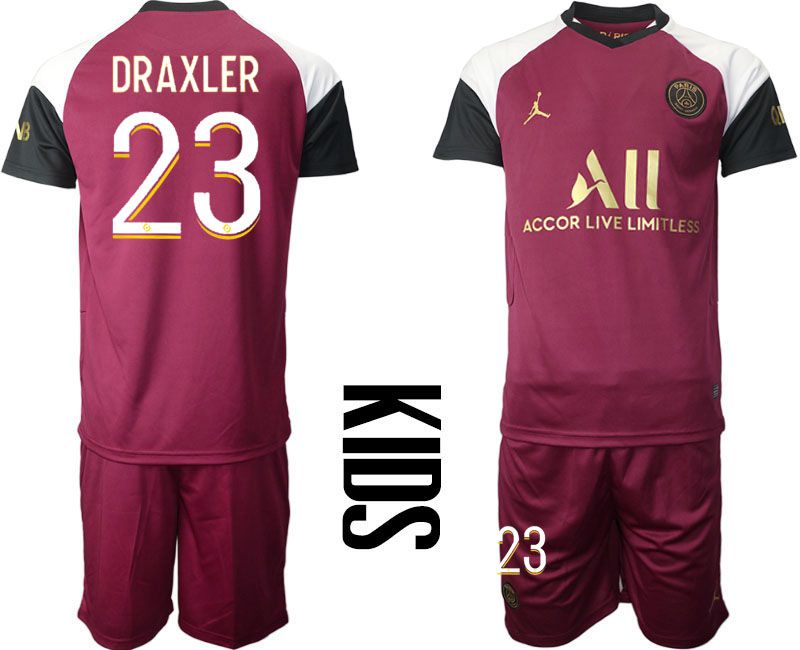 Youth 2020-2021 club Paris St German away #23 red Soccer Jerseys